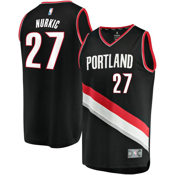 Maillot Portland Trail Blazers Homme Jusuf Nurkic 27 Icon Edition Noir